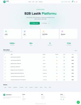 B2B Lastik ve Otomotiv Yedek Parça Platformu — genel görünüm