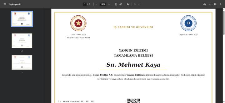 İSG İş Sağlığı ve Güvenliği Yazılımı Yönetim Platformu