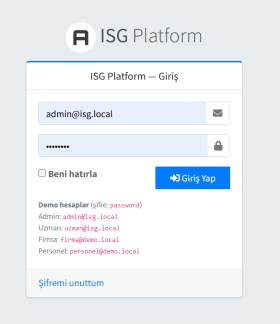 İSG Yönetim Platformu